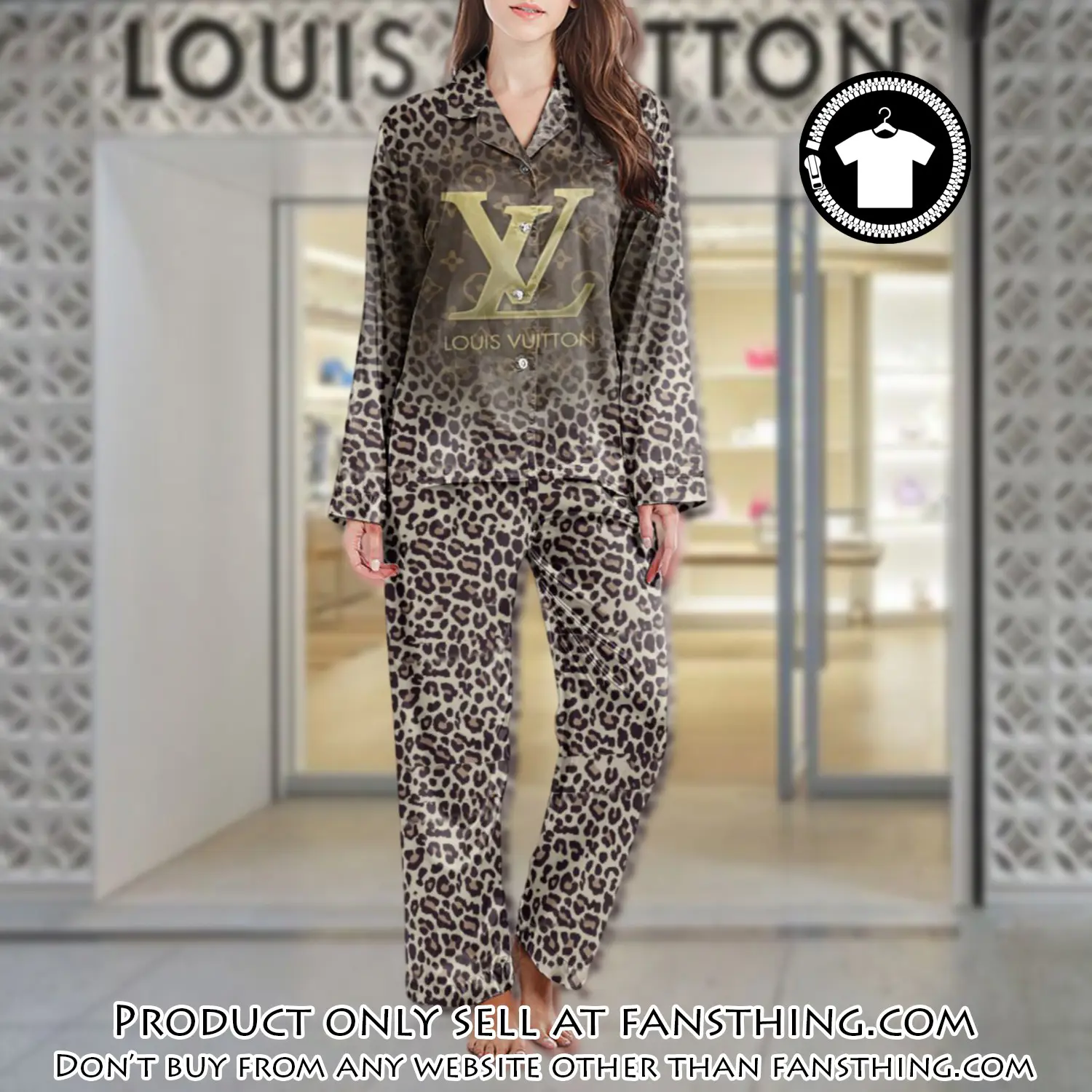 Lv monogram long satin pajama set pjs1026 fst0725578